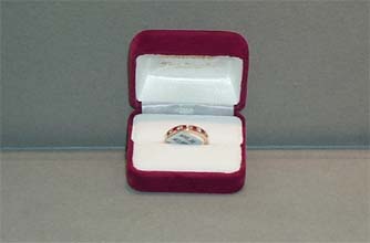 Ruby/Diamond Anniversary Ring 14k Gold